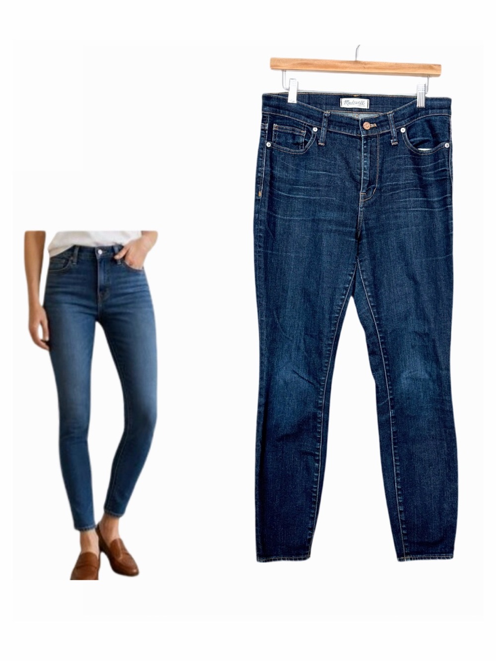 Madewell High Riser Skinny Jeans Size 30 Dark Wash